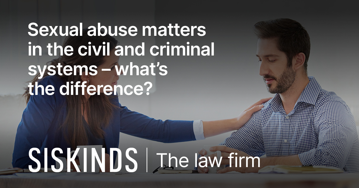 Sexual Abuse Matters In The Civil And Criminal Systems What S The Difference Siskinds Law Firm